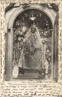 Nossa Senhora de Marceille — Estátua milagrosa na nicha — Editor não identificado