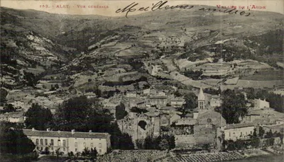 Alet - Vista Geral — Vale do Aude — editor Ménil & Cie, n° 153