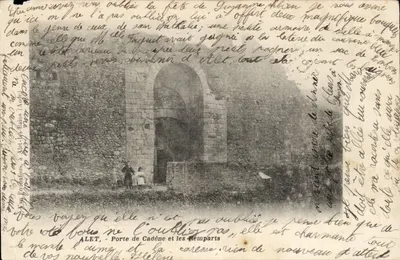 Alet-les-Bains - Porta de Cadène e os Muros — editor P. Pomaux, n° 1000