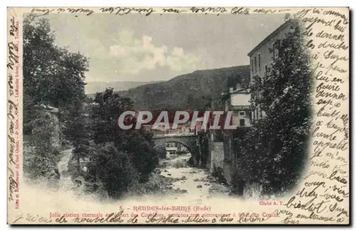 Rennes-les-Bains (Hude) — Bonita estação termal partindo das Corbières, ambientes muito pitorescos em Saint-Le Couzé — Cliché A. T. — Série do Sudoeste, n°5