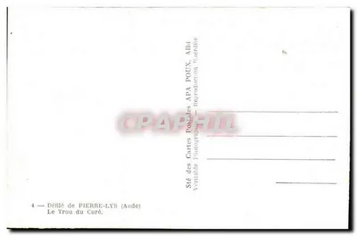 Wąwóz Kura — Défilé de Pierre-Lys (Aude) — Sté des Cartes Postales APA POUX — Rewers