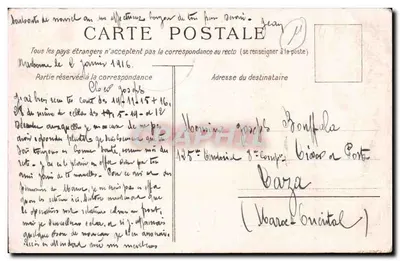 NARBONNE — O Moinho e as comportas — Edição Paulin Boulet, n°10 — Verso