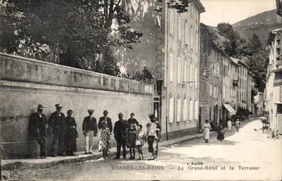 Rennes-les-Bains — O Grand-Hôtel e a Terrasse — A Aude