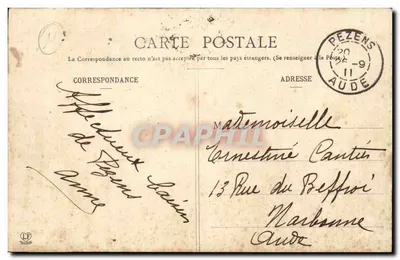 Pezens — Ogólny widok — L'Aude, wydawca Toulouse — Rewers