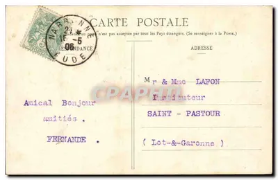 College Victor Hugo — Narbonne — uitgever Danson — Achterkant