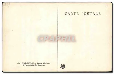 NARBONNE — Cours Mirabeau i Promenade des Barques — M.F. T.L. — Rewers