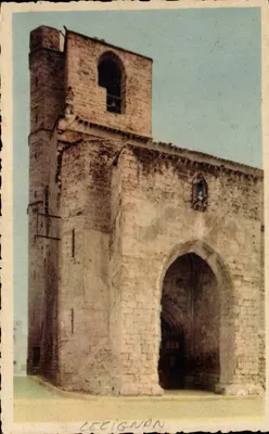 Lézignan-Corbières — Portal kościoła (XIV w.) — Les Cartes A.P.A. - ALBI