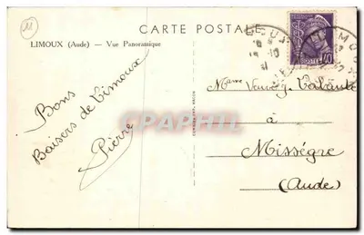 Limoux (Aude) — Widok Panoramiczny — Karta pocztowa Corben & Macon — Rewers