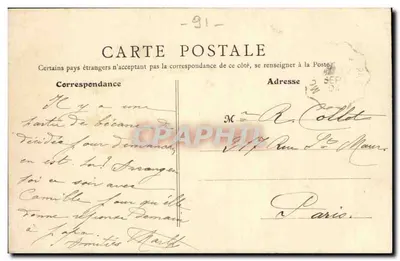 Montgeron — A Avenida dos Poplars — Pagny edit. em Montgeron — Verso
