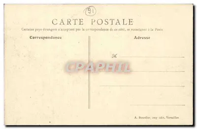 L'Orge w Egly (S.-et-O.) — widok rzeki i budynku — A. Bourdier, wydawca z Versailles — Rewers