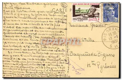 Ris-Orangis — « Fondation Dranem » — Widok fasady zamku — Foto Corbier Macon — Rewers