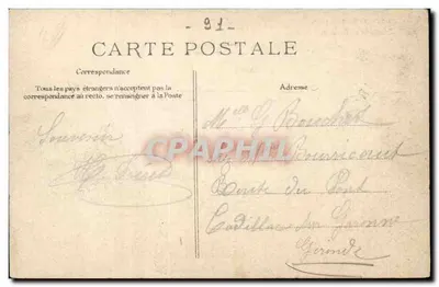 Montgeron — Entrada da Floresta de Sénart — Editor E.D. — Verso