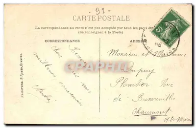 Bouray. Castelo de La Boissière — S. & O. — Editor S. & O. — Verso