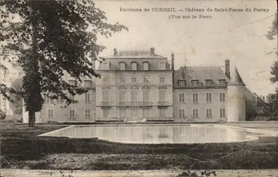Environs de CORBEIL — Château de Saint-Pierre du Perray (Vue sur le Parc)