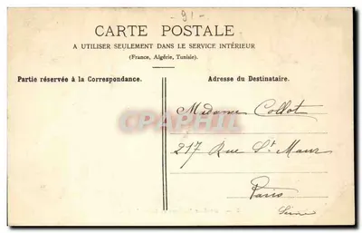 Cruzamento da Senhora e Rua Nova — Floresta de Sénard — Gantrot, editor, Ivry — Verso