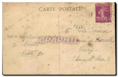 Longpont (S.-et-O.) - A Basílica — Bergouillons, editor, n°512 — Verso