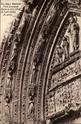 Os Anjos Musicais — Porta Principal — Igreja de Saint-Sulpice de Favières (S.-et-O.)