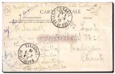 Corbeil — O Monumento aos Mortos — Mardeley, editor Corbeil — Verso