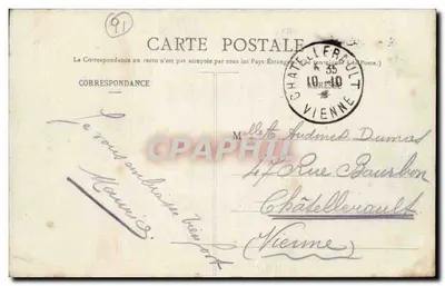 Corbeil - Margens do rio Essonne — Bilhete postal antigo n°1547, editada por Corbeil — Verso