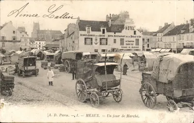 Marché à Meaux — Hôtel Restaurant de la Boule d'Or et écuries pour la marine — A.D. Paris, n°1