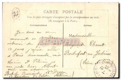 Nœlun — Estabuloes do 2º e 5º Esquadrões — 18º Regimento de Dragões — Verso