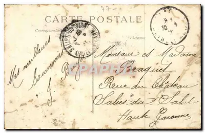 Saacy-sur-Marne (S.&M.) — vista panoramica del paese — editore non identificato — Verso
