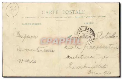 Montereau - Estátua de Napoleão I — editor S38 — Verso