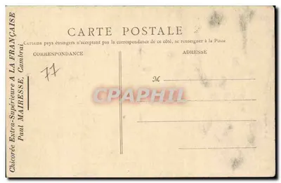 Montereau — La Poste et la Grande-Rue — B.F., Paris — Verso