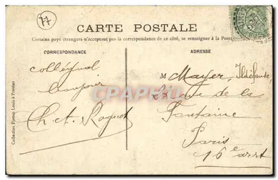 Provins — Porta San Giovanni — vista scattata nel fossato delle fortificazioni — Firma Louis & Provins n°38 — Verso