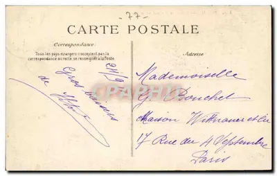 MELUN — Octroi e Via della Stazione — Editore E.D. n°826 — Verso
