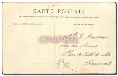 Nangis (S.-et-M.) — Avenida do Parque e Rua da República — Coleção S. L. — SIMOMET, em Eray-sur-Seine (S.-et-M.) — Verso