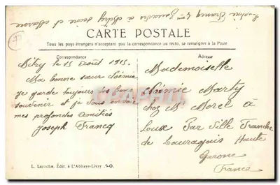 Mitry-sur-Meuse — A Estação — Coleção Feité — Verso