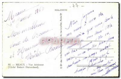 Meaux — Vista Aérea — Cliché Robert Durandaud — Verso