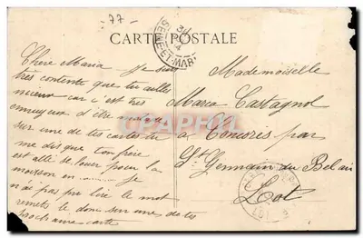 G. MEAUX — Place Lafayette — C.L.C. — Verso
