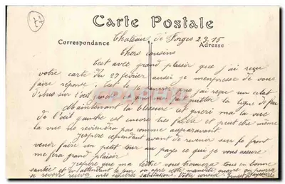 Arredores de MONTEREAU — Castelo de Forges. Transformado em ambulância militar durante a guerra 1914-1915 — Milliet, livreiro, Montereau — Verso