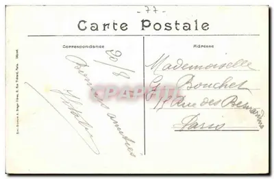 Champagne-sur-Seine — Gara i widok panoramiczny z murów Thomery — D. M. — Rewers