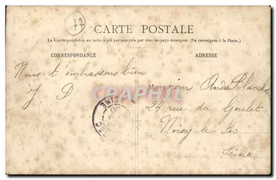 Blandy-les-Tours — Poort van het Kasteel — Thibault, uitg., Melun — Achterkant