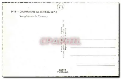 Champagne-sur-Seine — Vista generale di Thomery — E. Mignon — Verso