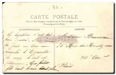 Chiesa di Egréville — Editore Thomas — n° 72 — Verso