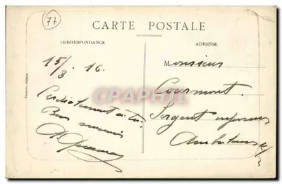 Provins — Wieża Cezara i DOMEK Świętego Quiriac — wydawca Vennani, nr 77 — Rewers