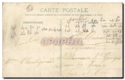 Montigny-sur-Loing — Katedra, widok z Loing — wydawca anonimowy, nr 765 — Rewers