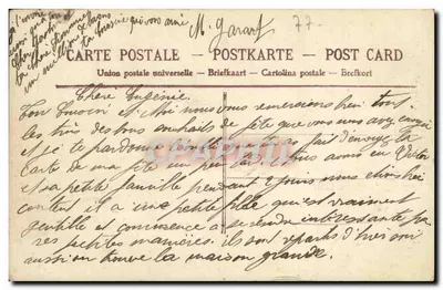 Een Pensée — antieke ansichtkaart — DE MELUN, n°231 — Achterkant