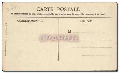 Montigny-sur-Loing i Moret — widok na Loirę i zamek — Kolekcja Chocolat Menier — Rewers