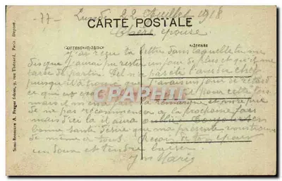 Vulaines-sur-Seine — Castelo de Erceville — editor Simi-Bromure, Paris — Verso