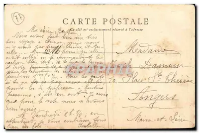 Katedra w Melun — widok budynku — Hacaner, wyd., Paryż, fot. Wyd. L. — Rewers