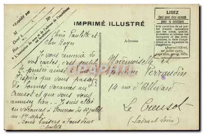 Melun — Ponte dos Moinhos — editor Gan, n° 854 — Verso