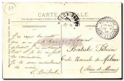 Pontcarré — Zamek Ferrières — Kolekcja Tribout — Rewers