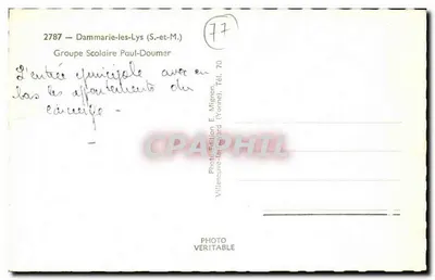 Dammarie-les-Lys — Grupa Szkolna Paul-Doumer — Foto E. Mignon — Rewers