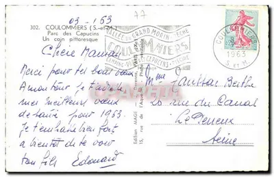 Parque dos Capuchinhos — Um canto pitoresco — Edição MAGE, n° 302 — Verso