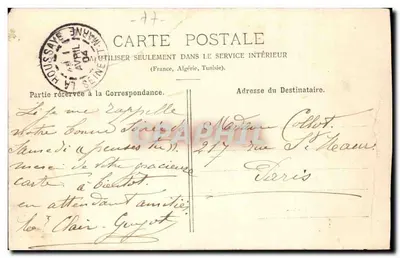 Zamek La Houssaye — Obrzeża Fontenay-Trésigny — J. Pronier, księgarnia-papierownia, Fontenay-Trésigny — Rewers